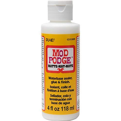 Mod Podge CS11305 Waterbase Sealer, Glue and Finish, 4 Oz, Matte - WoodArtSupply