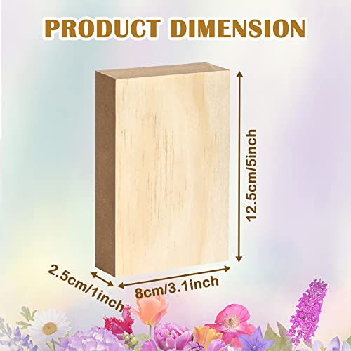 4 Pack Unfinished Wood Boards for Crafts, Painting, Wood Carving, 1 Thick Wooden Boards for DIY Signs (3 x 10 in)