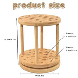 Yeeyeah 360 Rotating Bamboo Paint Brush Holder-Large Capacity Watercolor Paint Brush Holder Display Stand And Organizer for Desk, Arts and Crafts Yeeyeah