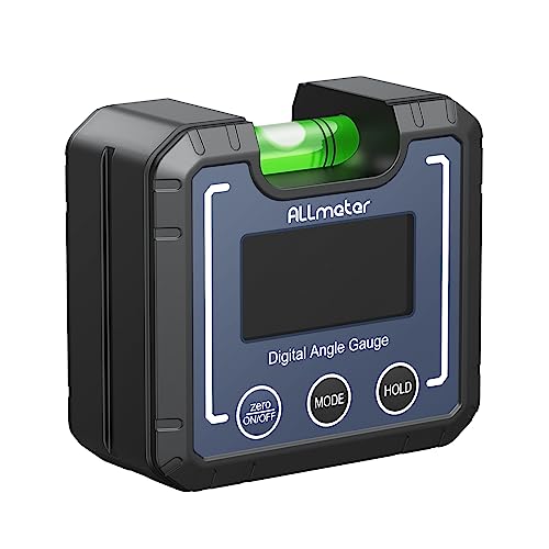 ALLmeter 0-360°(4 * 90°) Digital Angle Finder Level Magnetic Electronic Gauge Inclinometer Protractor Tool with Bubble Level and Magnetic Base LCD ALLmeter