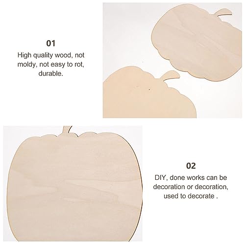 Wooden 4pcs Wooden Pumpkin Cutout Unfinished Thanksgiving Pumpkin Wooden Decorations Halloween Blank Craft Pumpkin Ornaments for DIY Halloween Yardwe