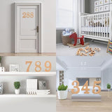 AOCEAN 6 Inch Designable Wood Numbers Unfinished Wood Numbers for Wall Decor Decorative Standing Numbers Slices Sign Board Decoration for Craft Home AOCEAN