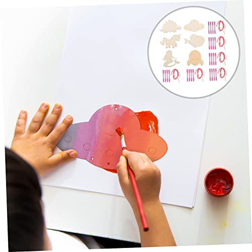 Yardwe 36 Sets DIY Wooden Wind Chime Stocking Stuffers Unfinished Wind Chimes Build Wind Chime kit Whale Windchime Kids Art Toys Toddler Gift Hanging Yardwe