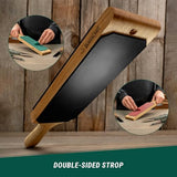 BeaverCraft Leather Strop for Knife Sharpening with Stropping Compound Knife Strop Kit LS1P1 -Stropping Leather Knife Sharpener - Stropping Kit BeaverCraft