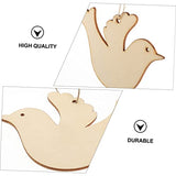 DECHOUS 50pcs Wood Chips Unfinished Wooden Craft Wood Kit Craft Round Wood Halloween Wooden Hanging Ornament Decoration for Home Wooden Tree DECHOUS