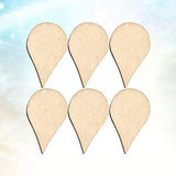 ARTIBETTER Wedding Decor 100 Pcs 30x18mm Wooden Slices Blank Unfinished Wood Teardrop Shaped Wooden Crafts Wood Cutout Ornament for DIY Art Craft ARTIBETTER