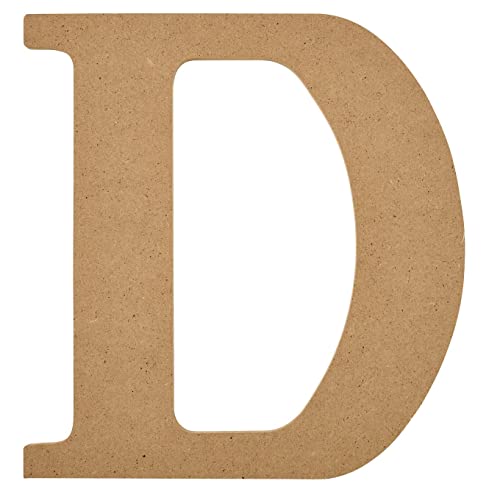 Plaid Wood Unfinished Letter, 8" Wooden Surface Perfect for DIY Arts and Crafts Projects, 63583, 8 inch Plaid