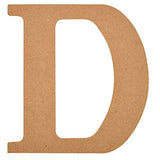 Plaid Wood Unfinished Letter, 8" Wooden Surface Perfect for DIY Arts and Crafts Projects, 63583, 8 inch Plaid
