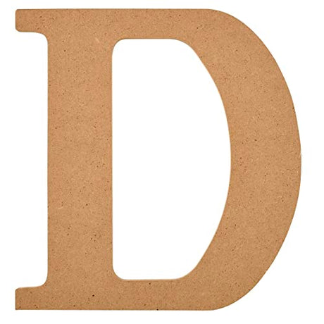 Plaid Wood Unfinished Letter, 8" Wooden Surface Perfect for DIY Arts and Crafts Projects, 63583, 8 inch Plaid