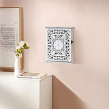 AHUONEL Wooden Key Holder for Wall, Key Box Key Cabinet, Key Hooks Wall Mounted Key Hangers Rustic Decorative Key Rack with 6 Key Hooks for Home AHUONEL