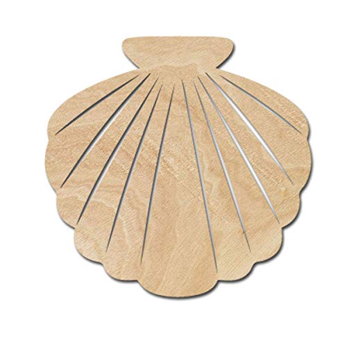 Shell Wooden Cutouts for crafts, Laser Cut Wood Shapes 5mm thick Baltic Birch Wood, Multiple Sizes Available Elliefont Styles