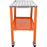 VEVOR Welding Table 36"x18", 1200lbs Load Capacity Steel Welding Workbench Table on Wheels, Portable Work Bench with Braking Lockable Casters, 4 Tool VEVOR