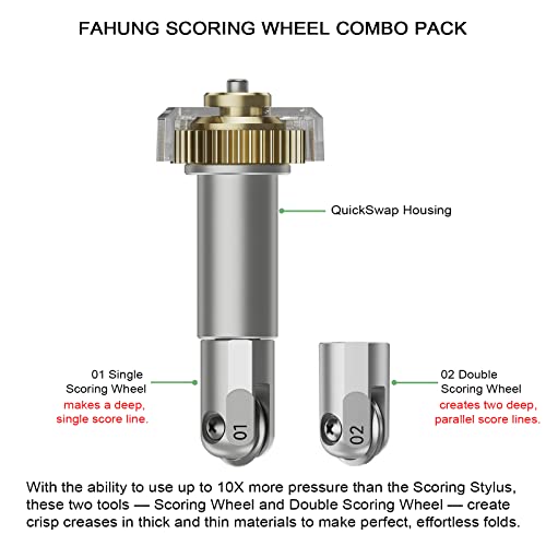 Scoring Wheel Combo Pack Maker Tool, Single & Double Scoring Wheel Compatible with Maker 3/Maker Scoring Wheel Scoring Tool Folds FAHUNG