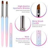 Sliverdew Nail Art Clean Up Brush, 2Pcs Round&Angled Nail Polish Clean Up Brush for Cleaning Fingernails, Professional Nail Painting Brushes for Nail Sliverdew