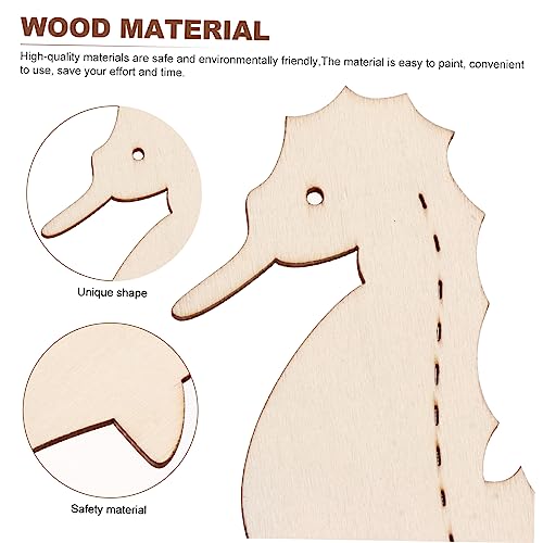 Anneome 28pcs Doodle Marine Wood Chips Unfinished Wood Hanging Wood Ornaments Wood Fish Cutouts Blank Sea Animals Wooden Cutouts Wooden Fish Wooden Anneome