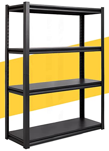 Raybee 40" Wide Garage Shelving Heavy Duty, Garage Storage Shevles Heavy Duty Shelving, Adjustable 4 Tier Metal Shelving, Garage Shelves Heavy Duty Raybee