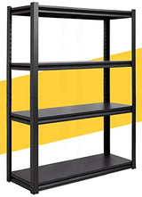 Raybee 40" Wide Garage Shelving Heavy Duty, Garage Storage Shevles Heavy Duty Shelving, Adjustable 4 Tier Metal Shelving, Garage Shelves Heavy Duty Raybee