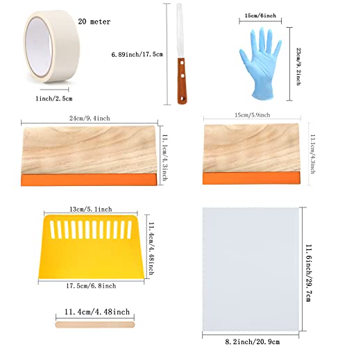 Caydo 36 Pieces Screen Printing Kit Includes 30W LED UV Exposure Screen Printing Light, 4 Sizes Silk Screen Printing Frame, Instructions, 5 Sheets A4 Caydo