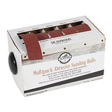 DCT Abrasive Paper 5pc Sand Paper Variety Pack with Dispenser – 150, 240, 320, 400, 600 Grit Aluminum Oxide Sandpaper Deadwood Crafted Tools