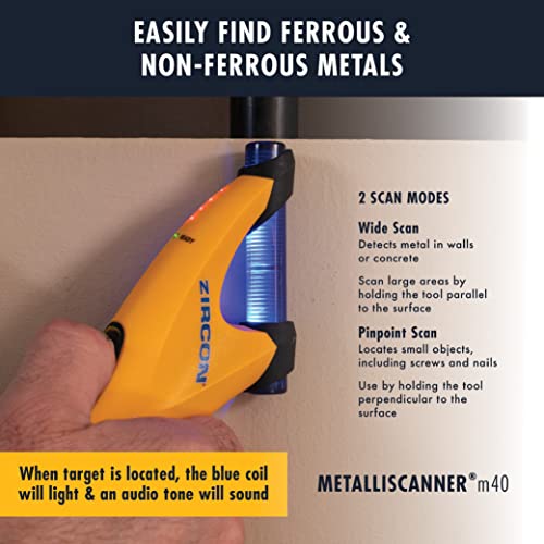 Zircon MetalliScanner m40 Handheld Electronic Metal Detector - WoodArtSupply