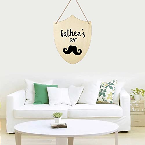 Creaides 3pcs Shield Wood Sign Cutout Blank Wooden Badge Shaped Hanging Ornaments with Twines for DIY Crafts Home Door Wall Art Decoration, 6.2 x 7.9