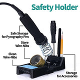 YIHUA 939-II Wood Burning Kit Station Pyrography Pen 250~750℃/482~1382℉ Temperature Adjustable with 20 Wire Nibs, 1 Stable Pen Holder, 2 Stencils, 2 YIHUA