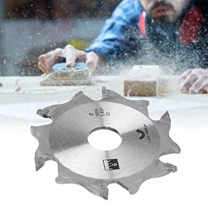 6 Tooth 22mm Bore Biscuit Joiner Blade, 100mm / 4inch Carbide Biscuit Jointer Blade Cutter Replacement, 6 Tooth Carbide Plate Joiner Blade, - WoodArtSupply