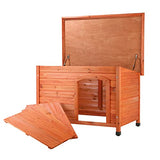TRIXIE Small natura Classic Outdoor Dog House, Weatherproof Finish, Elevated Floor, Brown TRIXIE