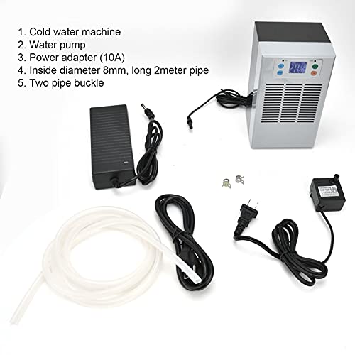 2 in 1 Water Chiller, 35L 1-3L Aquarium Heaters Aquarium Chiller for Axolotl Jellyfish Coral Reef Shrimp, 100W Smart Industrial Chiller with Pump - WoodArtSupply