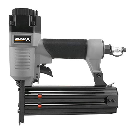 NuMax SBR50 Pneumatic 18-Gauge 2" Brad Nailer Ergonomic and Lightweight Straight Brad Gun with Reload Indicator for Moulding, Baseboard, Trim, Doors, NuMax