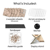 Intrism Mini - 3D Puzzle & Wooden Marble Maze for Kids & Adults, Ages 12+, Labyrinth Gravity Maze Game - Brain Teaser Gift, 6" Maze Cube Puzzle Box Intrism