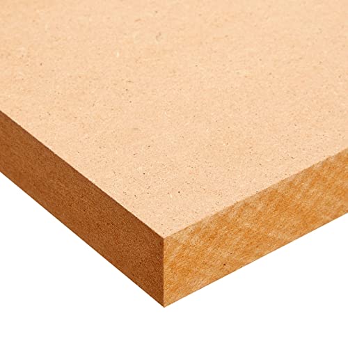 Unfinished MDF Wood Squares for Crafts, Wooden Blocks, 1 Inch Thick (6x6 in, 4 Pack) Bright Creations