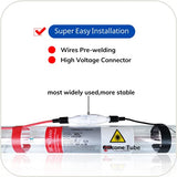 US Stock MCWlaser 150W Laser Tube Actual 150W - 180W Length 1800mm Dia 80mm Glass Tube with 10000hrs MTTF for CO2 Laser Engraver Cutting Machine MCWlaser