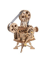 Rowood 3D Puzzle for Adults, DIY Wooden Model Kit for Adults to Build, Handheld Film Mechanical Gear Building Set, Birthday Vitascope Projector Rowood