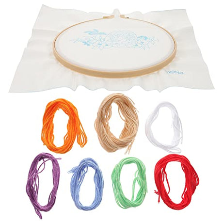 EXCEART 1 Set Hand Embroidery Kit Easter Needlepoint Kit Easter Embroidery Kit Goldwork Starter Kit Rabbit Embroidery Kit Unfinished Embroidery Craft EXCEART