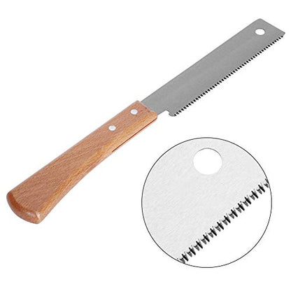 Japanese Hand Saw, 12in Single Sided Teeth Flush Cut Saw Small Hand Saw Wooden Handle Flat Saw for Garden Pruning Carpentry Woodworking