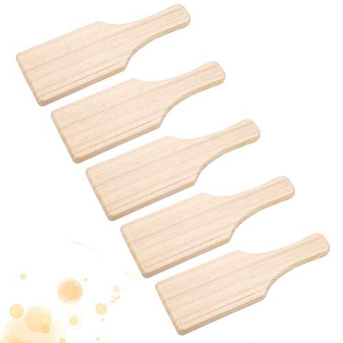 EXCEART Wood Carving Tools 5PCS Unfinished Wood Paddle Wood Board for Arts Crafts Sorority Fraternity Home Decoration Handmade Pottery Tool EXCEART
