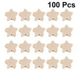 SEWACC 100 Pcs Wooden Beads 20 MM Star Shape Unfinished Wood Beads Spacer Beads with Hole for Crafts DIY Jewelry Making SEWACC