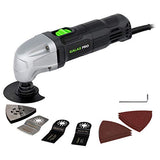 GALAX PRO 22000 OPM 1.5A Oscillating Multi Tool, 3 Degree Oscillating Angle with 3 Pieces Saw Blades, 1 Piece Semi Circle Blade Sanding Plate, 6 GALAX PRO