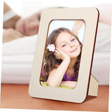 MAGICLULU 6Pcs 6 DIY art frame wooden clay decorate bulk stand wood DIY photo frame wooden picture frame postcard picture frame crafts unfinished MAGICLULU