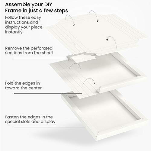 Arteza Acrylic Paper Foldable Canvas Pad, 8x11 Inches, 20 Sheets, DIY Frame, Heavyweight Acrylic Paint Paper, 220 lb, 360 GSM, Acid-Free, Art ARTEZA