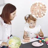 EXCEART 20Pcs Unfinished Wooden Dice Blank Square Blocks 6 Sided Wood Cubes DIY Bachelor Party Game Dice Small Wood Cubes with Rounded Corners for EXCEART