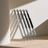 Nicpro 17PCS Metal 2mm Mechanical Pencil Set in Leather Case, 5 PCS 2.0 mm Lead Pencil Holders (4B 2B HB 2H 4H) 6 Tube Black Colored Lead Refills, Nicpro