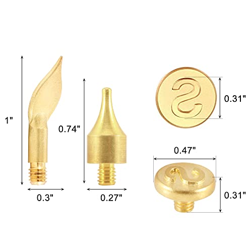 Yoption 28 Pieces Wood Burning Tips, Letter Wood Burning Tool Uppercase Alphabet Branding and Personalization Set for Wood and Other Surfaces by Yoption