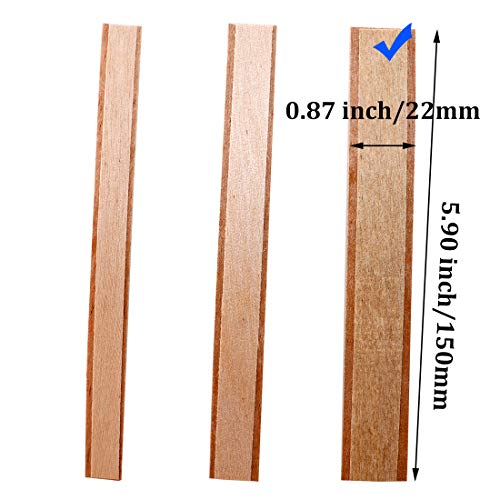 20PCS Lenisc Double Layered Wood Wicks with Metal Base Clips for Candle Making Craft Natural 2 Layers Wooden Candle Wicks for DIY Soy Wax Candles Lenisc