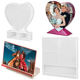 2 Pieces Photo Frame Resin Mold, SourceTon Rectangle and Heart Shape Silicone Epoxy Molds for Home Decoration, DIY Crafts and Handmade Gifts SourceTon