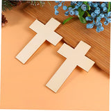 SEWACC 36Pcs Wooden Crosses for Crafts Wooden Cross Charm Small Wooden Crosses Unfinished Wood Cross Rustic Wooden Cross Jesus Wooden Cross Mini SEWACC