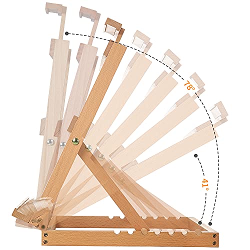 MEEDEN Heavy-Duty Tabletop Studio H-Frame Wooden Easel- Solid Beech Wood Adjustable Artists Desktop Wood Easel Table for Artist, Beginners & Teens- MEEDEN