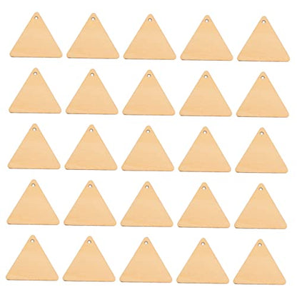 EXCEART 300 Pcs Perforated Triangular Wood Trim Triangle Earrings Decor for Home Craft Wood Supplies DIY Kits Unfinished Wooden Earrings Wooden