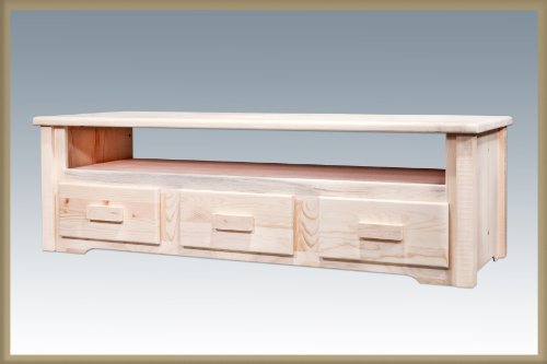 Montana Woodworks Sitting Chest/Entertainment Center Unfinished Montana Woodworks